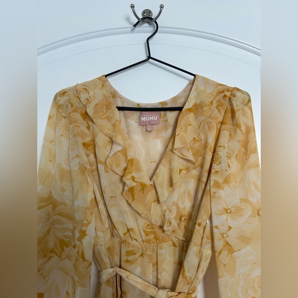 Show Me Your Mumu Maxi Floral Dress Ruffles size small boho flowy laggenlook - Picture 4 of 9